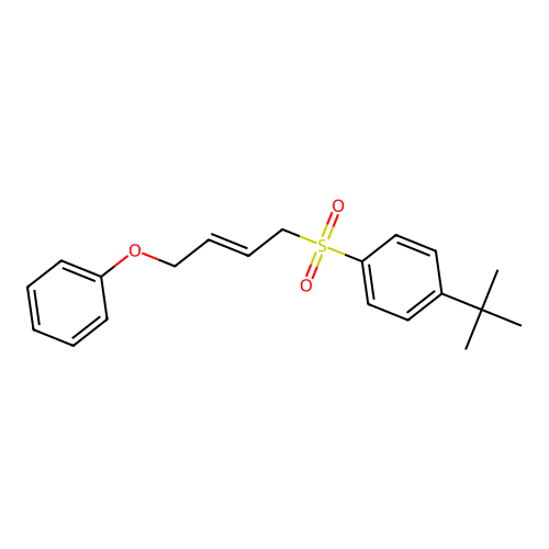 1-Tert-butyl-4-(4-phenoxybut-2-enylsulfonyl)benzene structure