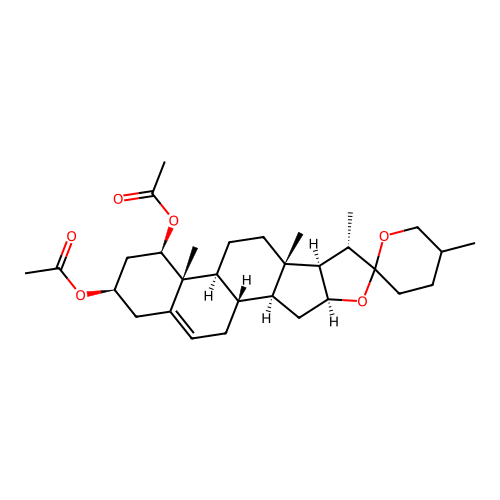Spirost-5-en-1,3-diyl diacetate structure