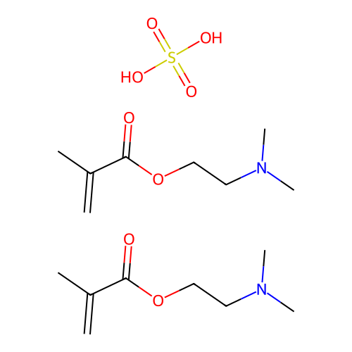 Sulfuric acid--2-(dimethylamino)ethyl 2-methylprop-2-enoate (1/2) structure