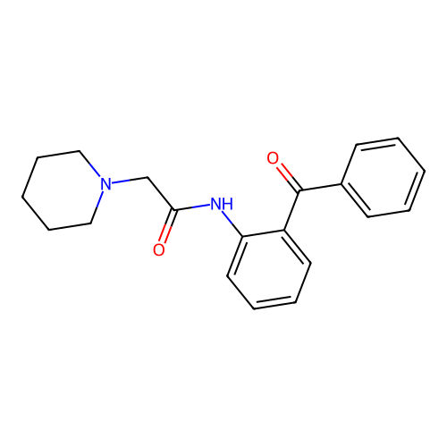 N-(2-Benzoylphenyl)-1-piperidineacetamide structure