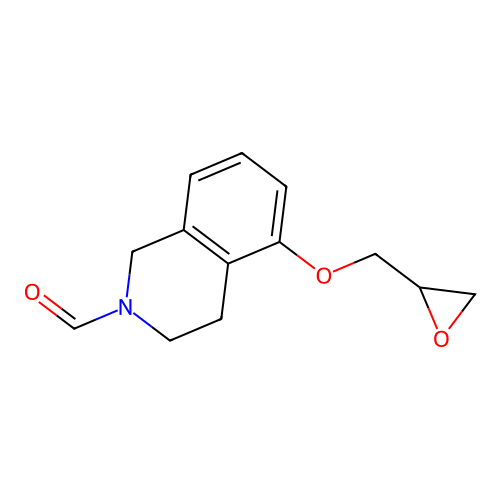 3,4-Dihydro-5-(oxiranylmethoxy)-1H-isoquinoline-2-carbaldehyde structure