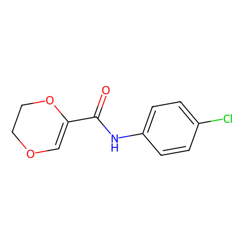 1,4-Dioxin-2-carboxamide, N-(4-chlorophenyl)-5,6-dihydro- structure