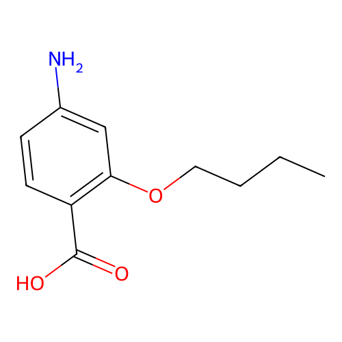 2-Butyloxy4-aminobenzoic acid structure