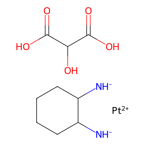 1,2-Diaminocyclohexane platinum(II) hydroxymalonate structure