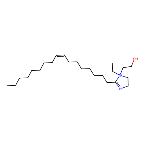 1-Ethyl-2-[(8Z)-heptadec-8-en-1-yl]-1-(2-hydroxyethyl)-4,5-dihydro-1H-imidazol-1-ium structure