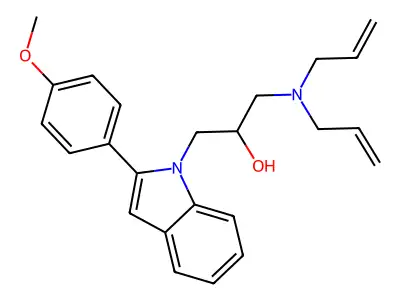 1-(diallylamino)-3-(2-(4-methoxyphenyl)-1H-indol-1-yl)propan-2-ol structure