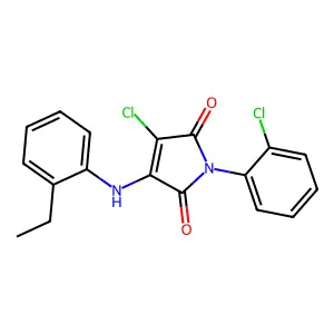 3-chloro-1-(2-chlorophenyl)-4-[(2-ethylphenyl)amino]-1H-pyrrole-2,5-dione structure