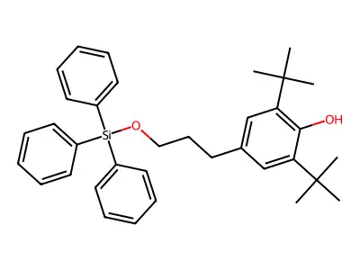 2,6-Di-tert-butyl-4-{3-[(triphenylsilyl)oxy]propyl}phenol structure
