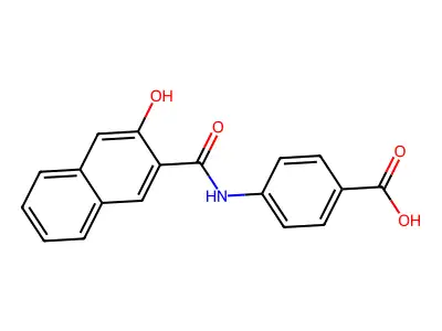 4-[(3-hydroxynaphthalene-2-carbonyl)amino]benzoic Acid structure