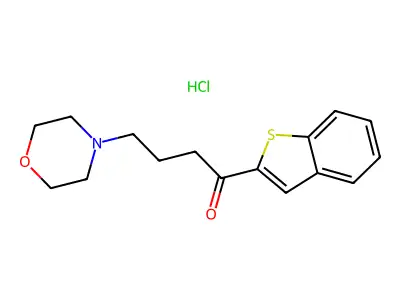 1-Butanone, 1-benzo(b)thien-2-yl-4-(4-morpholinyl)-, hydrochloride structure