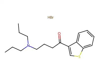 1-Butanone, 1-benzo(b)thien-3-yl-4-(dipropylamino)-, hydrobromide structure