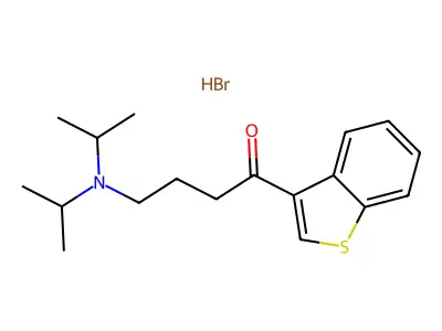 1-Butanone, 1-benzo(b)thien-3-yl-4-(bis(1-methylethyl)amino)-, hydrobromide structure