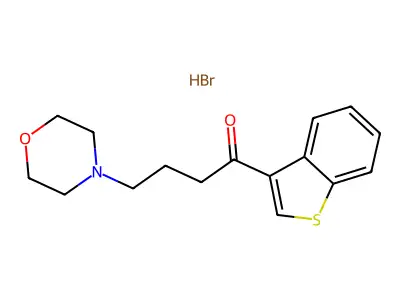 1-Butanone, 1-benzo(b)thien-3-yl-4-(4-morpholinyl)-, hydrobromide structure
