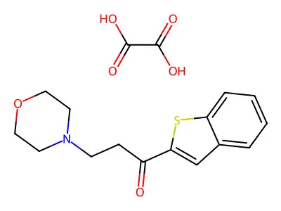 1-Propanone, 1-benzo(b)thien-2-yl-3-(4-morpholinyl)-, ethanedioate structure