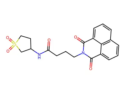 4-(1,3-dioxo-2-benzo[de]isoquinolinyl)-N-(1,1-dioxo-3-thiolanyl)butanamide structure