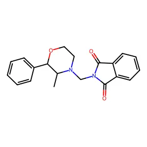 2-[(3-Methyl-2-phenylmorpholin-4-yl)methyl]isoindole-1,3-dione structure