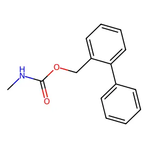 (2-phenylphenyl)methyl N-methylcarbamate structure
