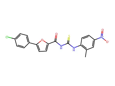 5-(4-chlorophenyl)-N-[(2-methyl-4-nitrophenyl)carbamothioyl]furan-2-carboxamide structure
