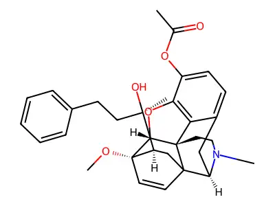 6,14-Ethenomorphinan-7-methanol, 3-(acetyloxy)-alpha,17-dimethyl-4,5-epoxy-6-methoxy-alpha-(2-phenylethyl)-, (5-alpha,7-alpha(R))- structure