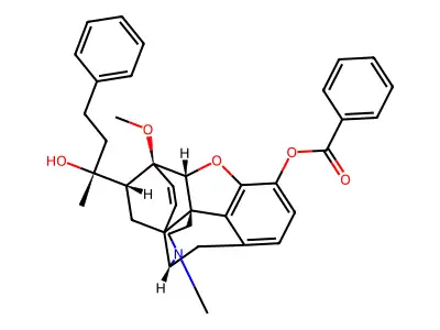 6,14-Ethenomorphinan-7-methanol, 3-(benzoyloxy)-alpha,17-dimethyl-4,5-epoxy-6-methoxy-alpha-(2-phenylethyl)-, (5-alpha,7-alpha(R))- structure