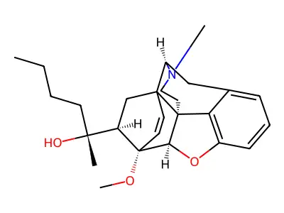 6,14-Ethenomorphinan-7-methanol, alpha-butyl-alpha,17-dimethyl-4,5-epoxy-6-methoxy-, (5-alpha,7-alpha(R))- structure