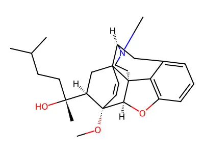 6,14-Ethenomorphinan-7-methanol, alpha,17-dimethyl-4,5-epoxy-6-methoxy-alpha-(3-methylbutyl)-,(5-alpha,7-alpha(R))- structure