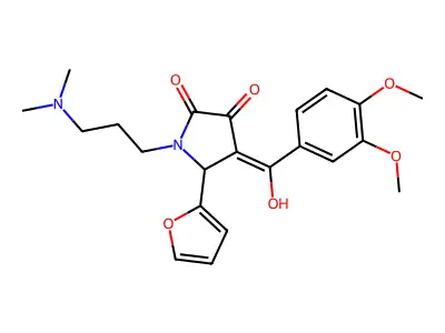 4-(3,4-dimethoxybenzoyl)-1-[3-(dimethylamino)propyl]-5-(furan-2-yl)-3-hydroxy-2,5-dihydro-1H-pyrrol-2-one structure