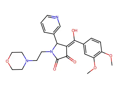 4-(3,4-dimethoxybenzoyl)-3-hydroxy-1-[2-(morpholin-4-yl)ethyl]-5-(pyridin-3-yl)-2,5-dihydro-1H-pyrrol-2-one structure
