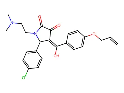 5-(4-chlorophenyl)-1-(2-dimethylaminoethyl)-4-[hydroxy-(4-prop-2-enoxyphenyl)methylidene]pyrrolidine-2,3-dione structure