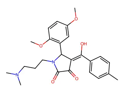 5-(2,5-dimethoxyphenyl)-1-[3-(dimethylamino)propyl]-3-hydroxy-4-(4-methylbenzoyl)-2,5-dihydro-1H-pyrrol-2-one structure