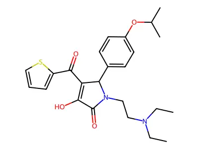 1-(2-(diethylamino)ethyl)-3-hydroxy-5-(4-isopropoxyphenyl)-4-(thiophene-2-carbonyl)-1H-pyrrol-2(5H)-one structure