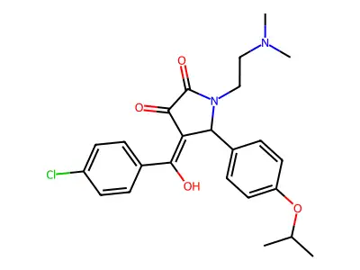 4-(4-chlorobenzoyl)-1-[2-(dimethylamino)ethyl]-3-hydroxy-5-[4-(propan-2-yloxy)phenyl]-2,5-dihydro-1H-pyrrol-2-one structure