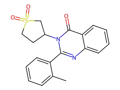 3-(1,1-dioxidotetrahydro-3-thienyl)-2-(2-methylphenyl)-4(3H)-quinazolinone structure