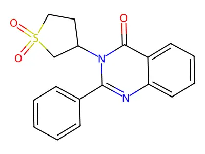 3-(1,1-dioxidotetrahydrothiophen-3-yl)-2-phenylquinazolin-4(3H)-one structure