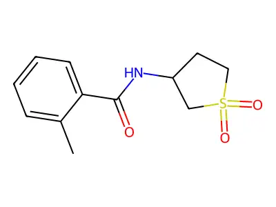 N-(1,1-dioxothiolan-3-yl)-2-methylbenzamide structure