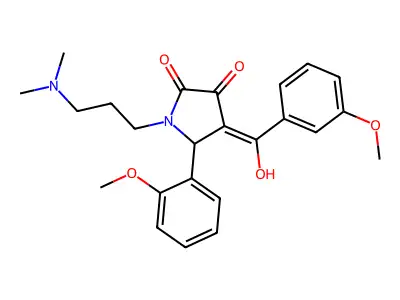 1-[3-(dimethylamino)propyl]-3-hydroxy-4-(3-methoxybenzoyl)-5-(2-methoxyphenyl)-2,5-dihydro-1H-pyrrol-2-one structure