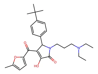 2-(4-tert-butylphenyl)-1-[3-(diethylamino)propyl]-4-hydroxy-3-(5-methylfuran-2-carbonyl)-2H-pyrrol-5-one structure