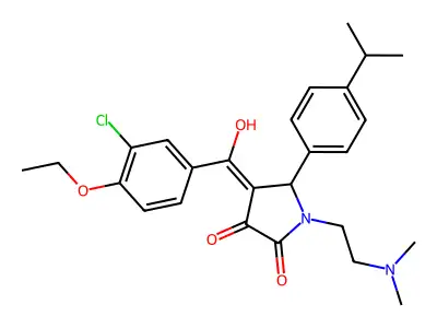 4-(3-chloro-4-ethoxybenzoyl)-1-[2-(dimethylamino)ethyl]-3-hydroxy-5-[4-(propan-2-yl)phenyl]-2,5-dihydro-1H-pyrrol-2-one structure