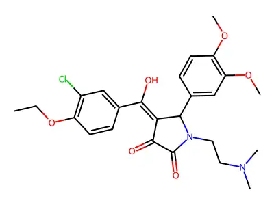 4-(3-chloro-4-ethoxybenzoyl)-5-(3,4-dimethoxyphenyl)-1-[2-(dimethylamino)ethyl]-3-hydroxy-2,5-dihydro-1H-pyrrol-2-one structure