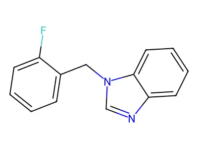 1-[(2-Fluorophenyl)methyl]benzimidazole structure