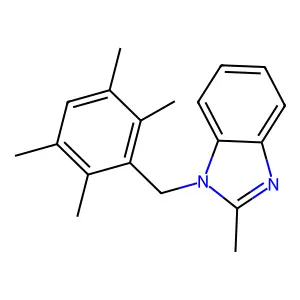2-Methyl-1-[(2,3,5,6-tetramethylphenyl)methyl]benzimidazole structure