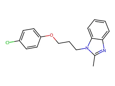 1-[3-(4-Chlorophenoxy)propyl]-2-methylbenzimidazole structure