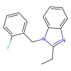 2-Ethyl-1-[(2-fluorophenyl)methyl]benzimidazole structure
