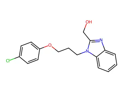 {1-[3-(4-chlorophenoxy)propyl]-1H-benzimidazol-2-yl}methanol structure