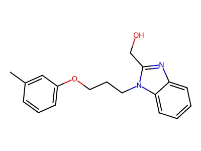 {1-[3-(3-methylphenoxy)propyl]-1H-benzimidazol-2-yl}methanol structure