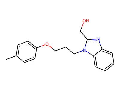 [1-[3-(4-Methylphenoxy)propyl]-2-benzimidazolyl]methanol structure