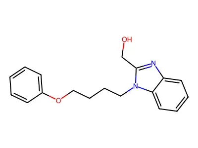 [1-(4-phenoxybutyl)-1H-benzimidazol-2-yl]methanol structure