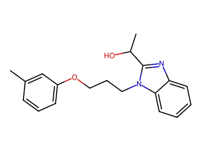 1-[1-[3-(3-Methylphenoxy)propyl]benzimidazol-2-yl]ethanol structure