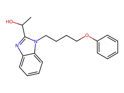1-[1-(4-Phenoxybutyl)benzimidazol-2-yl]ethanol structure