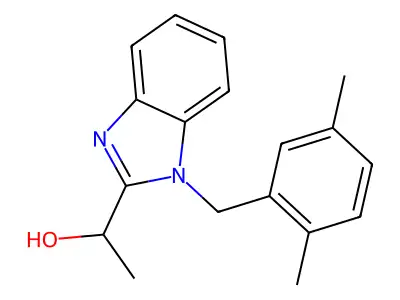 1-[1-(2,5-dimethylbenzyl)-1H-benzimidazol-2-yl]ethanol structure